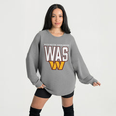 Gameday Couture Women's Oversized Pure Motion Corded Sweatshirt - Washington Commanders Sweatshirts