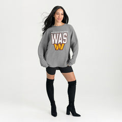 Gameday Couture Women's Oversized Pure Motion Corded Sweatshirt - Washington Commanders Sweatshirts