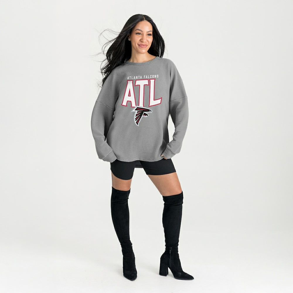 Gameday Couture Women's Oversized Pure Motion Corded Sweatshirt - Atlanta Falcons Sweatshirts