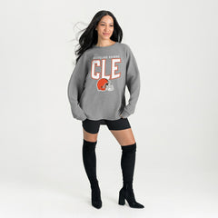 Gameday Couture Women's Oversized Pure Motion Corded Sweatshirt - Cleveland Browns Sweatshirts