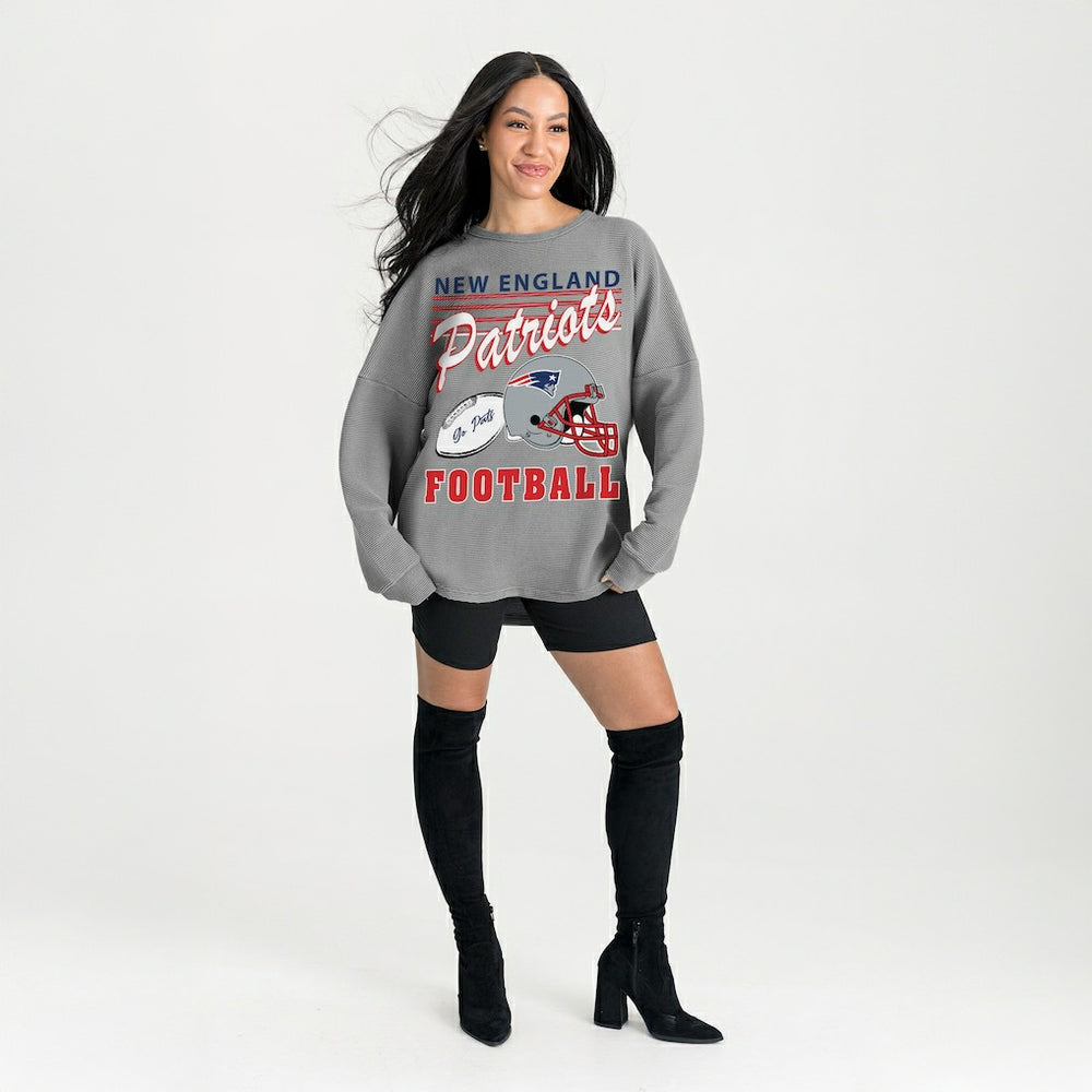 Gameday Couture Women's Oversized Sweet Victory Corded Sweatshirt - New England Patriots Sweatshirts