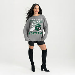 Gameday Couture Women's Oversized Sweet Victory Corded Sweatshirt - New York Jets Sweatshirts