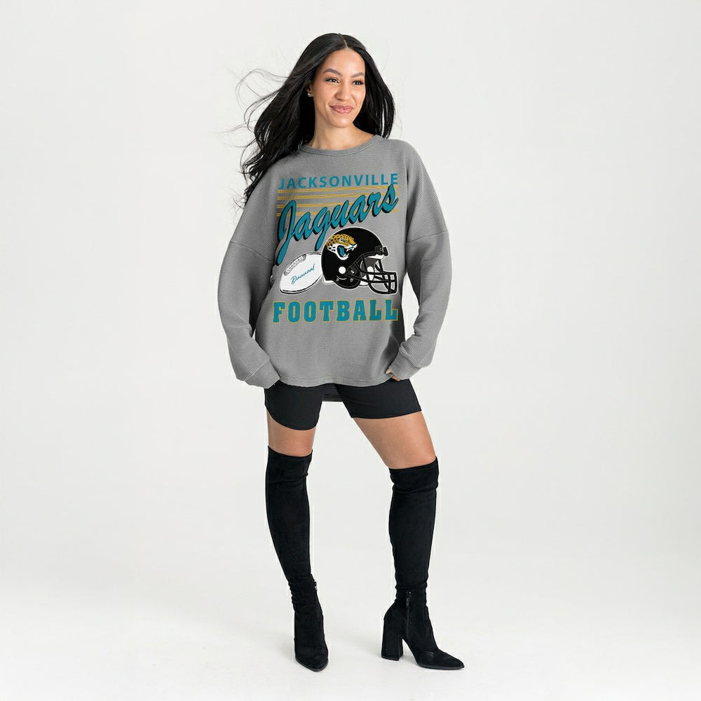 Gameday Couture Women's Oversized Sweet Victory Corded Sweatshirt - Jacksonville Jaguars Sweatshirts