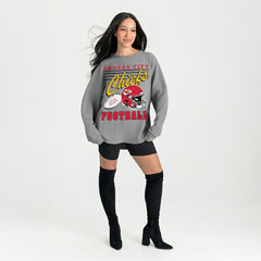 Gameday Couture Women's Oversized Sweet Victory Corded Sweatshirt - Kansas City Chiefs Sweatshirts