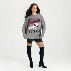 Gameday Couture Women's Oversized Sweet Victory Corded Sweatshirt - Arizona Cardinals Sweatshirts