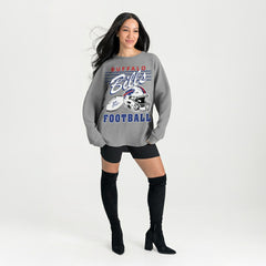Gameday Couture Women's Oversized Sweet Victory Corded Sweatshirt - Buffalo Bills Sweatshirts