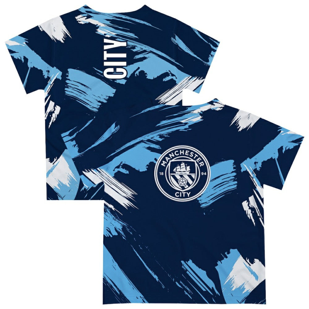 Manchester City Vive La Fete Youth Paint Brush T-Shirt
