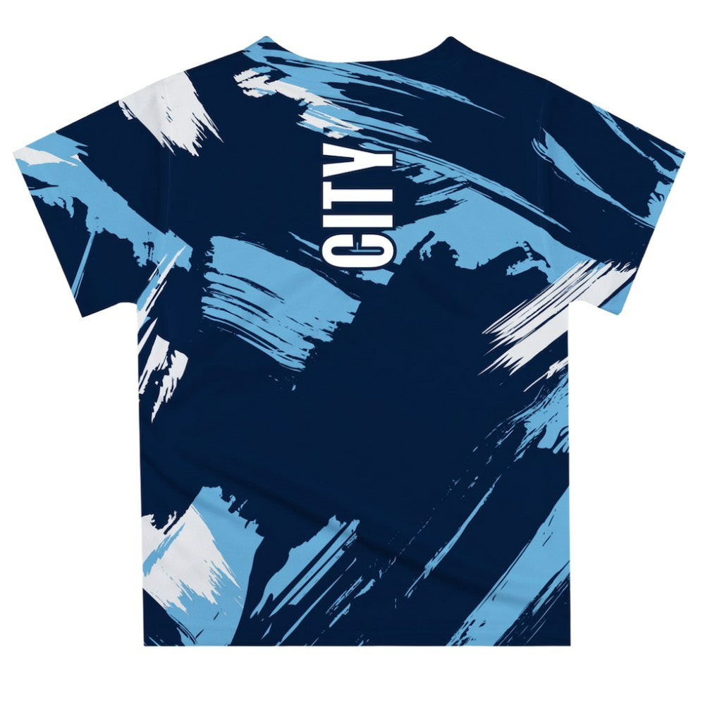 Manchester City Vive La Fete Youth Paint Brush T-Shirt