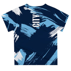 Manchester City Vive La Fete Youth Paint Brush T-Shirt
