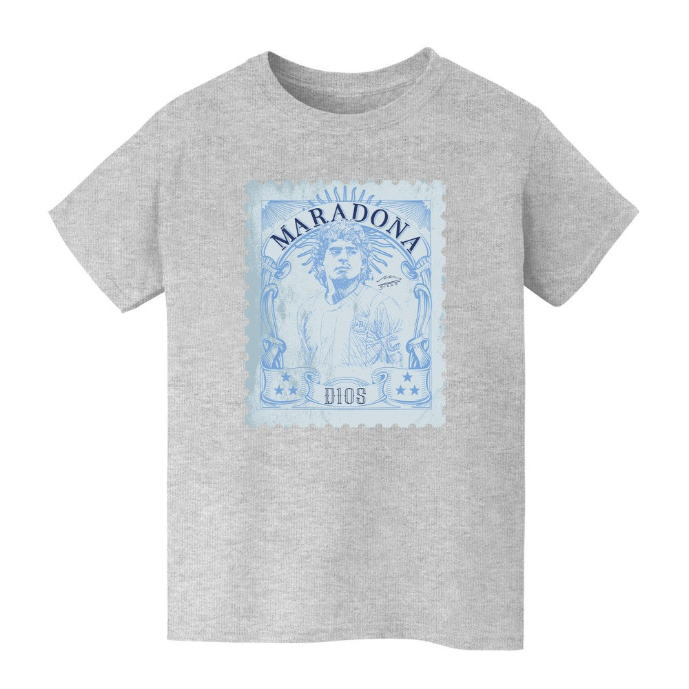 Diego Maradona Argentina National Team Vive La Fete Youth Vintage Stamp T-Shirt