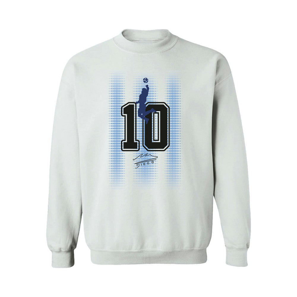 Diego Maradona Argentina National Team Vive La Fete Number & Signature Sweatshirt