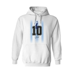 Diego Maradona Argentina National Team Vive La Fete Number & Signature Hoodie