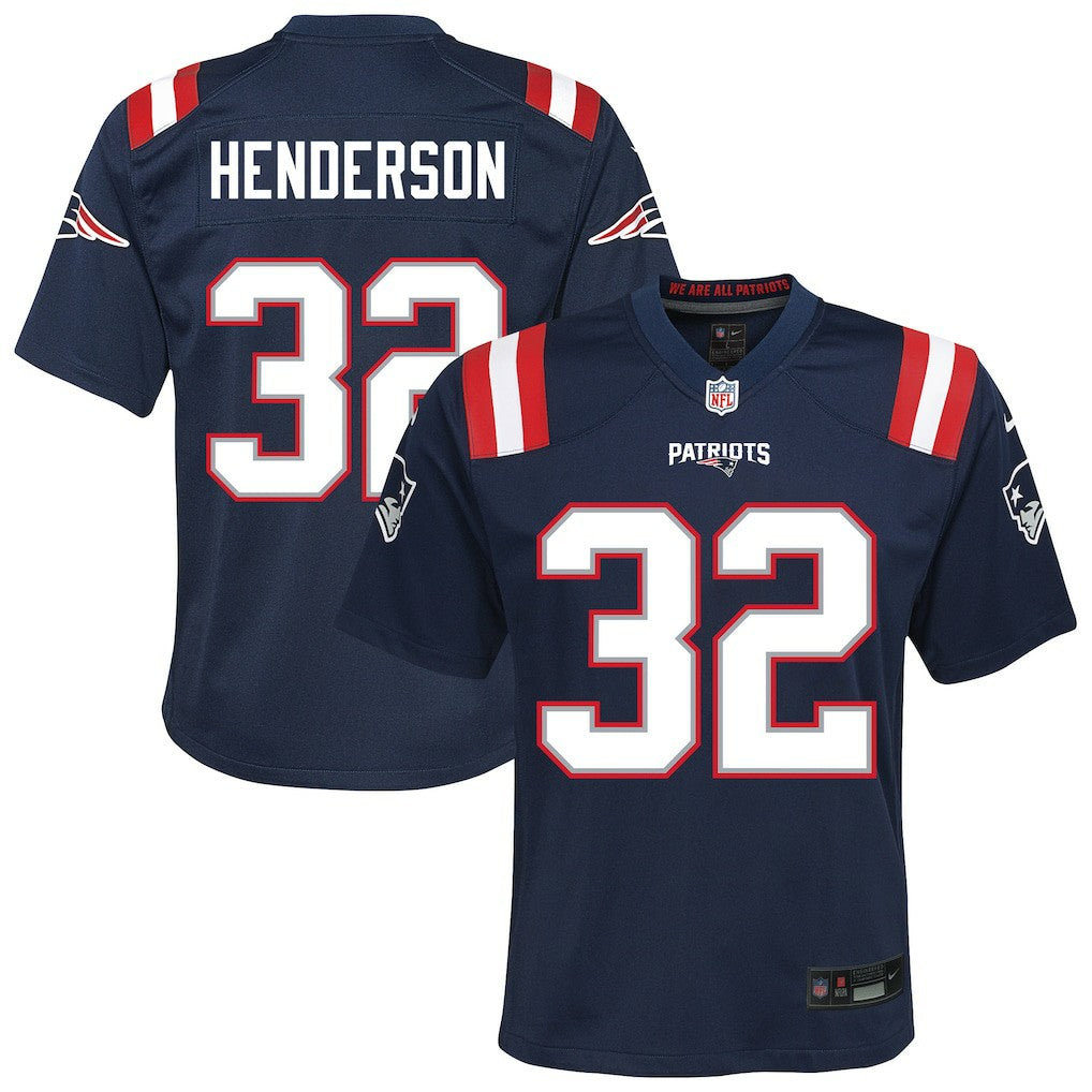 TreVeyon Henderson  Youth Team Game Jersey - New England Patriots Jerseys