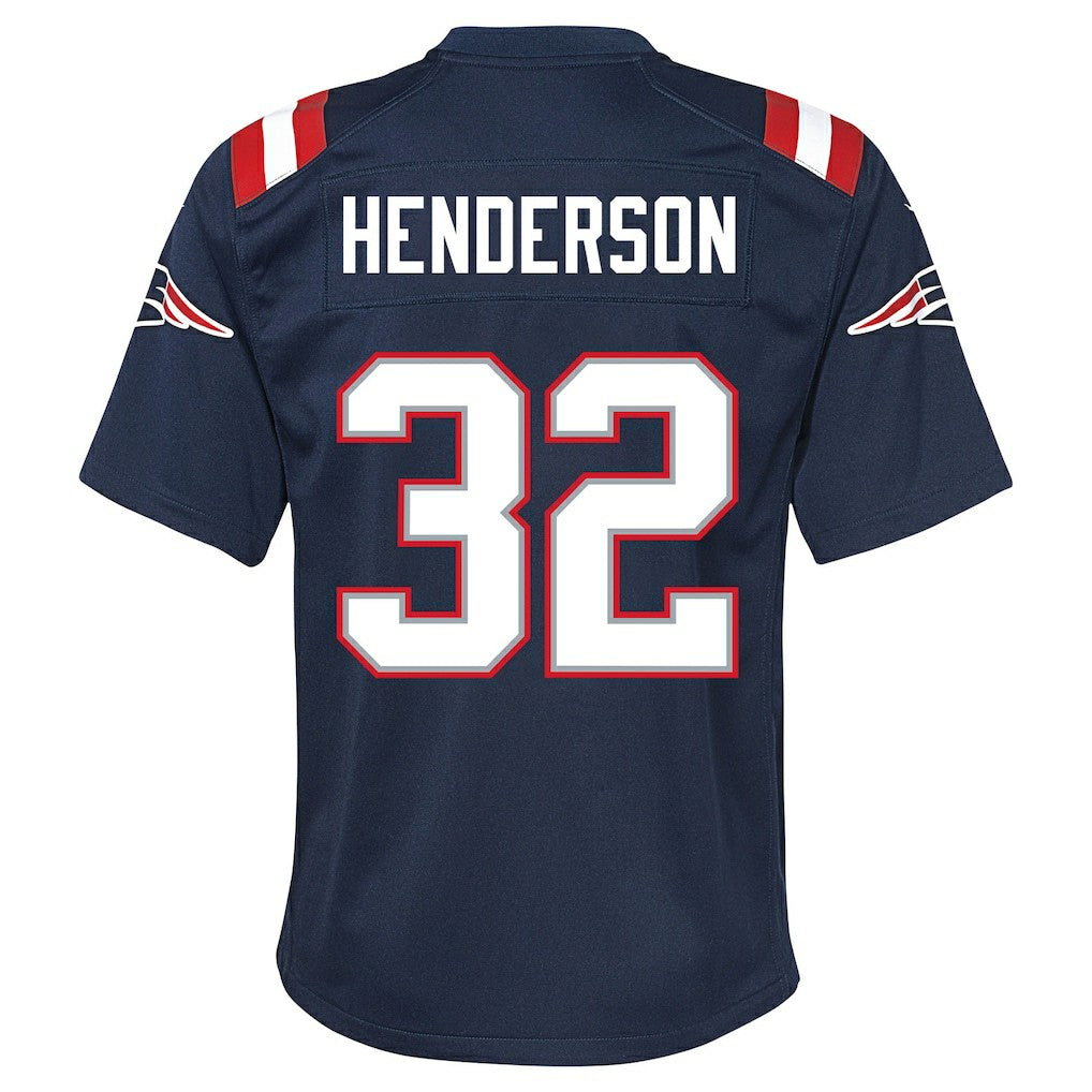 TreVeyon Henderson  Youth Team Game Jersey - New England Patriots Jerseys