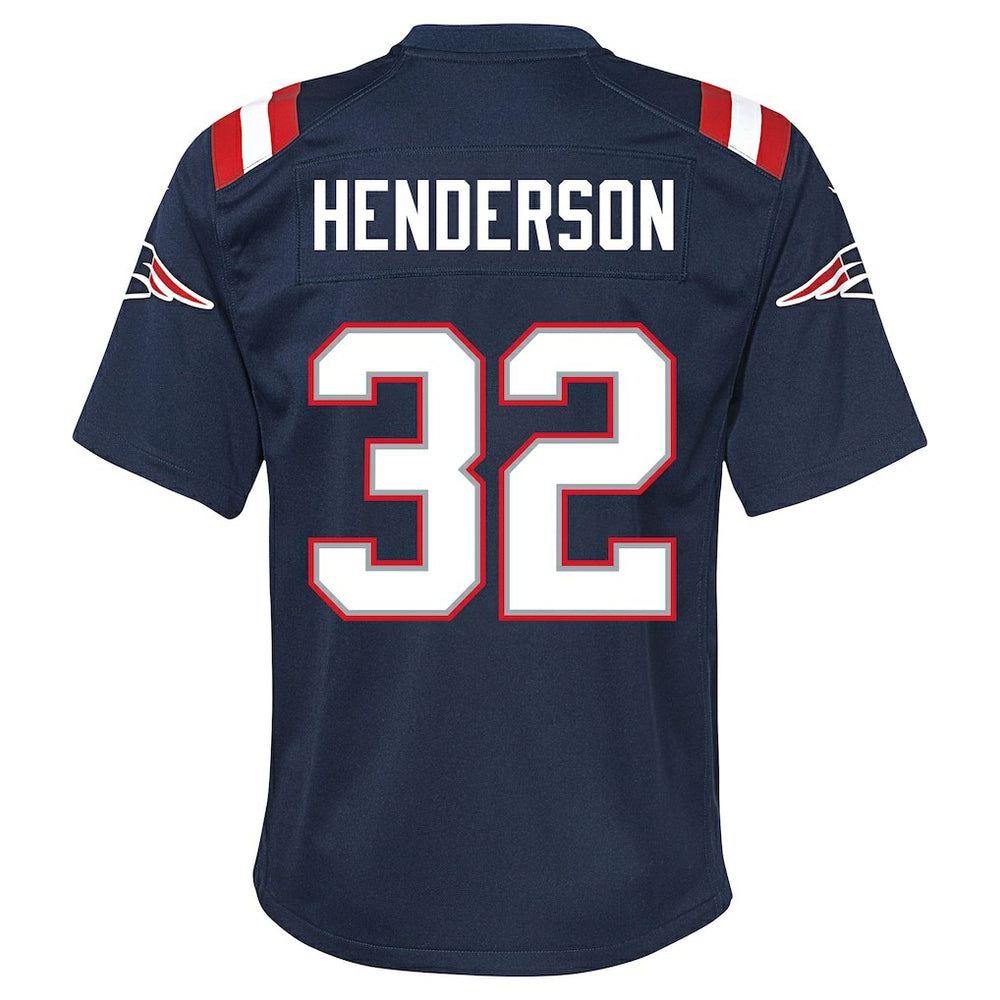 TreVeyon Henderson  Youth Team Game Jersey - New England Patriots Jerseys