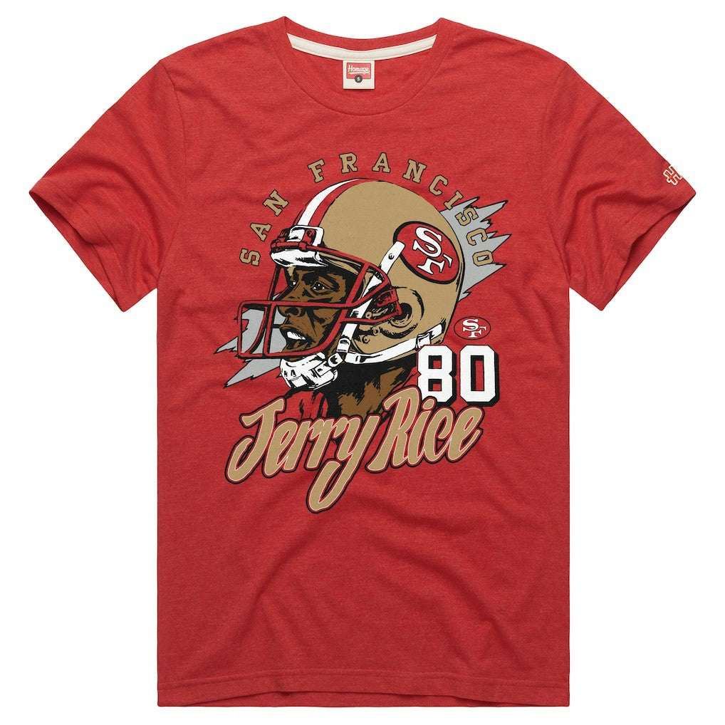 Jerry Rice  Homage Unisex Retired Player Classic Caricature T-Shirt - San Francisco 49ers T-shirts
