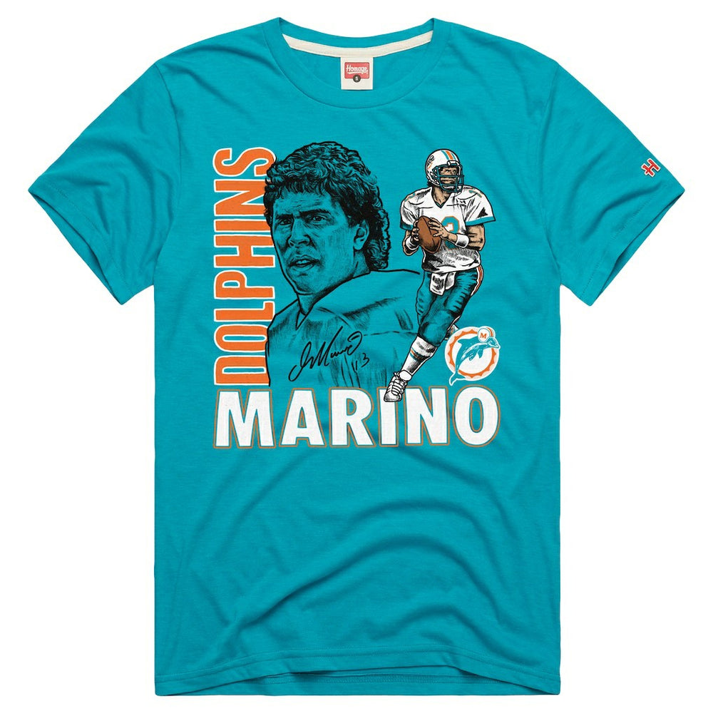 Dan Marino  Homage Unisex Retired Player Classic Caricature T-Shirt - Miami Dolphins T-shirts