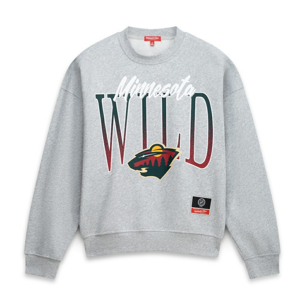 NHL Minnesota Wild Mitchell & Ness Women's Hockey Night Sweatshirt