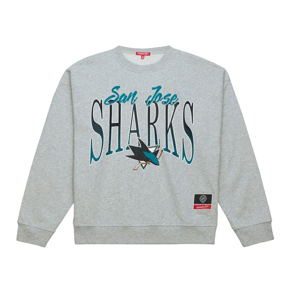 NHL San Jose Sharks Mitchell & Ness Women's Hockey Night Sweatshirt