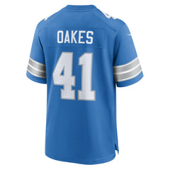 Gunnar Oakes  Team Game Jersey - Detroit Lions Jerseys