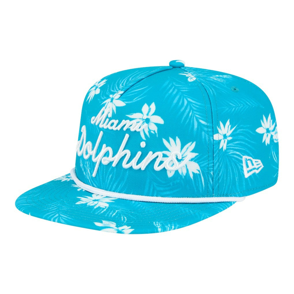 Palm Print A-Frame 9FIFTY Snapback Hat - Miami Dolphins Hats