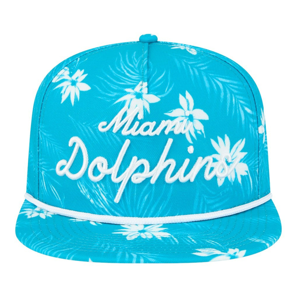 Palm Print A-Frame 9FIFTY Snapback Hat - Miami Dolphins Hats