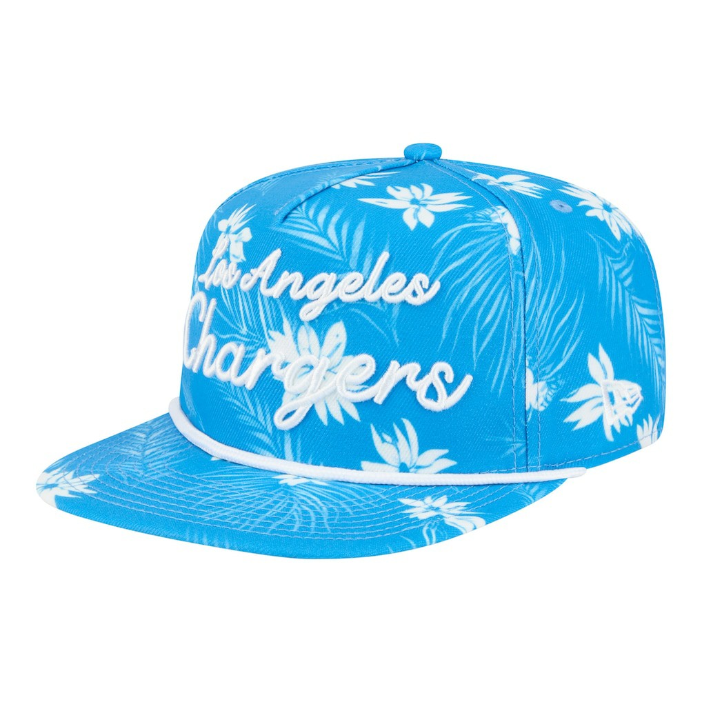 Palm Print A-Frame 9FIFTY Snapback Hat - Los Angeles Chargers Hats