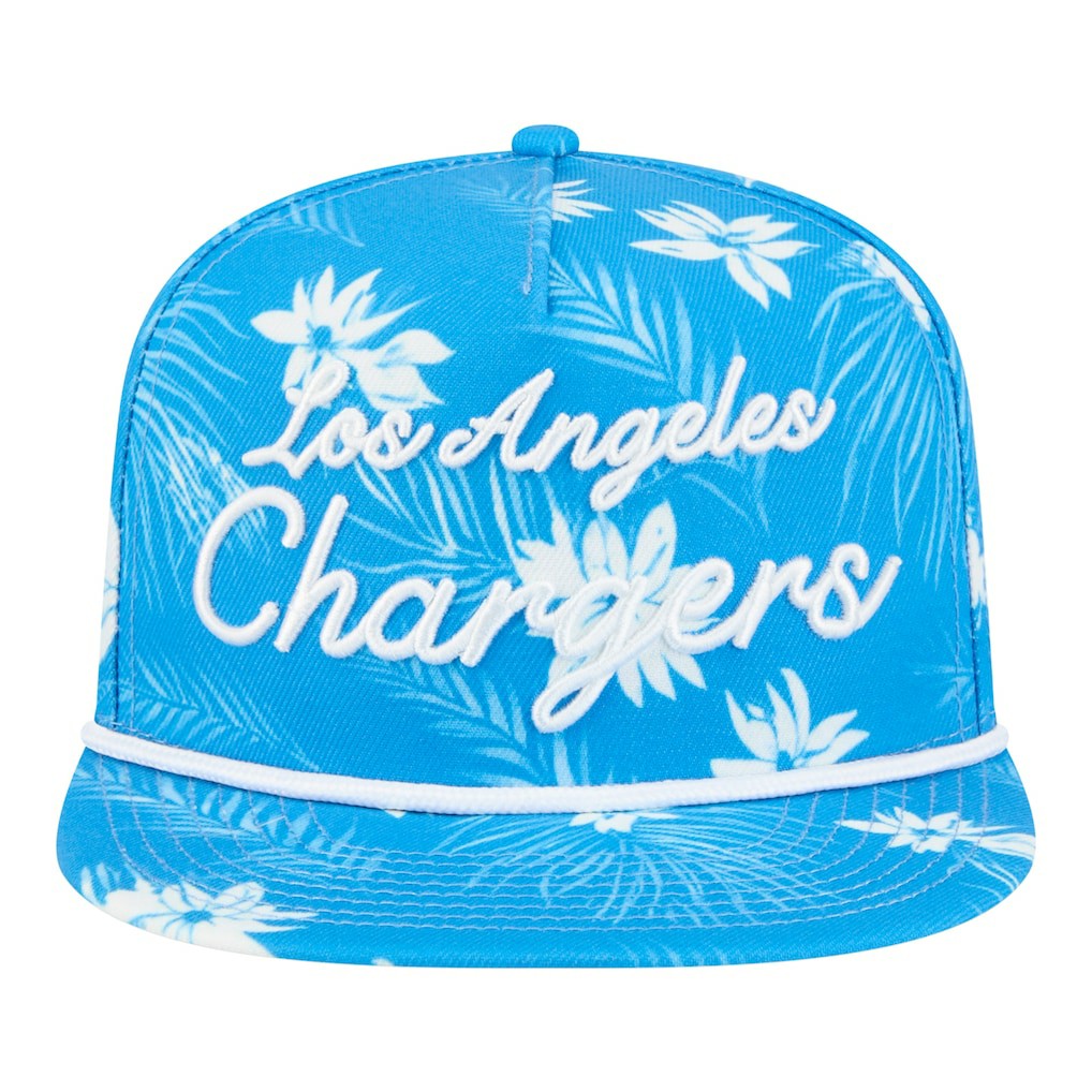 Palm Print A-Frame 9FIFTY Snapback Hat - Los Angeles Chargers Hats