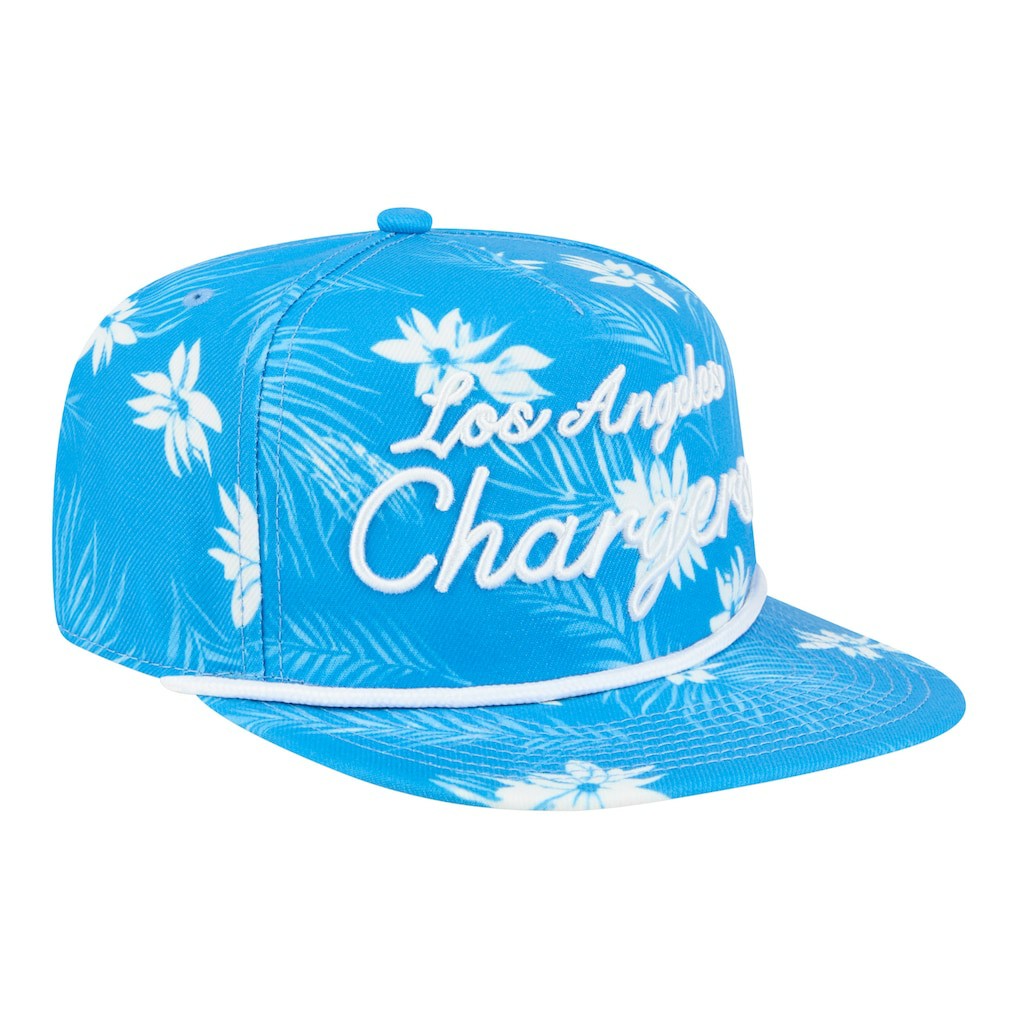 Palm Print A-Frame 9FIFTY Snapback Hat - Los Angeles Chargers Hats