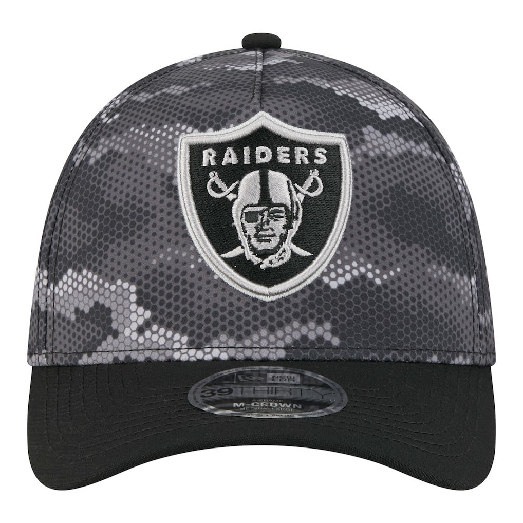 Camo A-Frame 39THIRTY Flex Hat - Las Vegas Raiders Hats