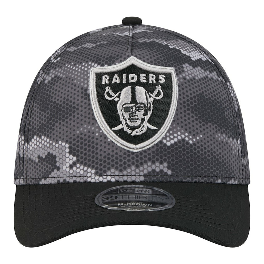 Camo A-Frame 39THIRTY Flex Hat - Las Vegas Raiders Hats