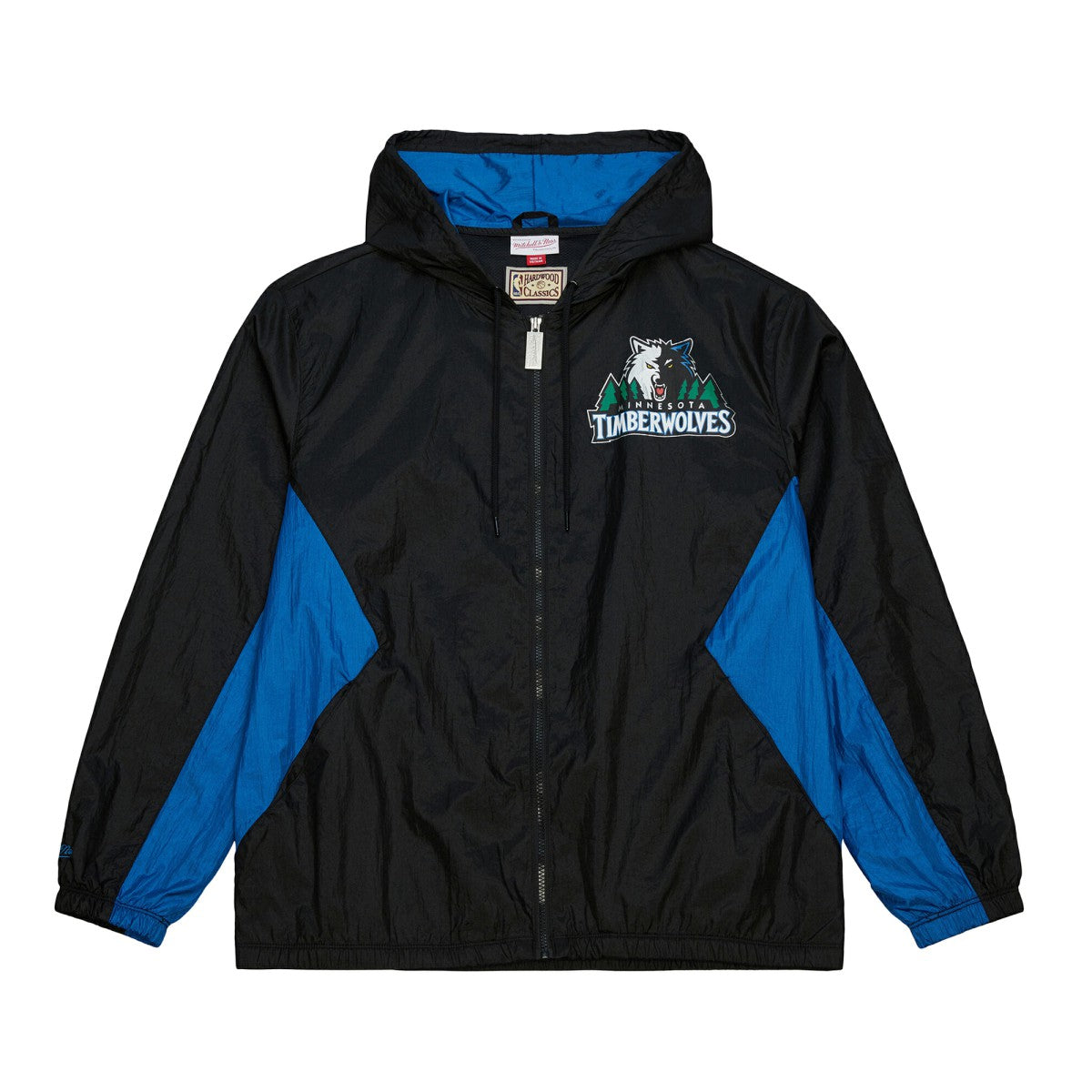 Mitchell & Ness Minnesota Timberwolves Playmaker Full-Zip Hooded Windbreaker Jacket