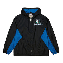 Mitchell & Ness Minnesota Timberwolves Playmaker Full-Zip Hooded Windbreaker Jacket