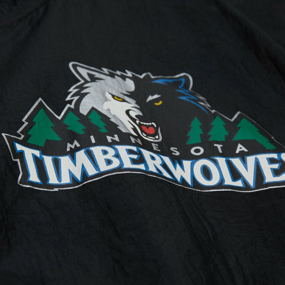 Mitchell & Ness Minnesota Timberwolves Playmaker Full-Zip Hooded Windbreaker Jacket
