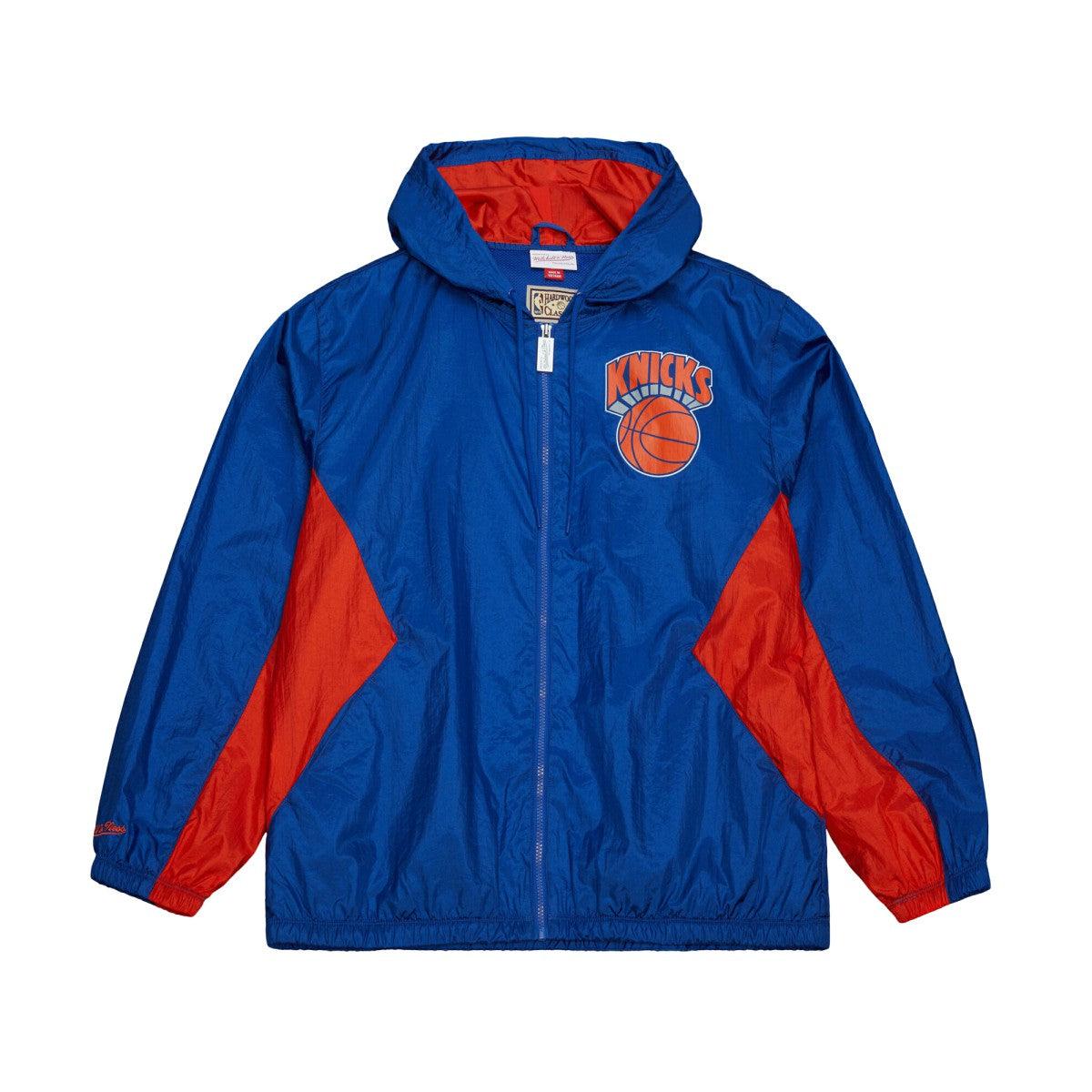 Mitchell & Ness New York Knicks Playmaker Full-Zip Hooded Windbreaker Jacket