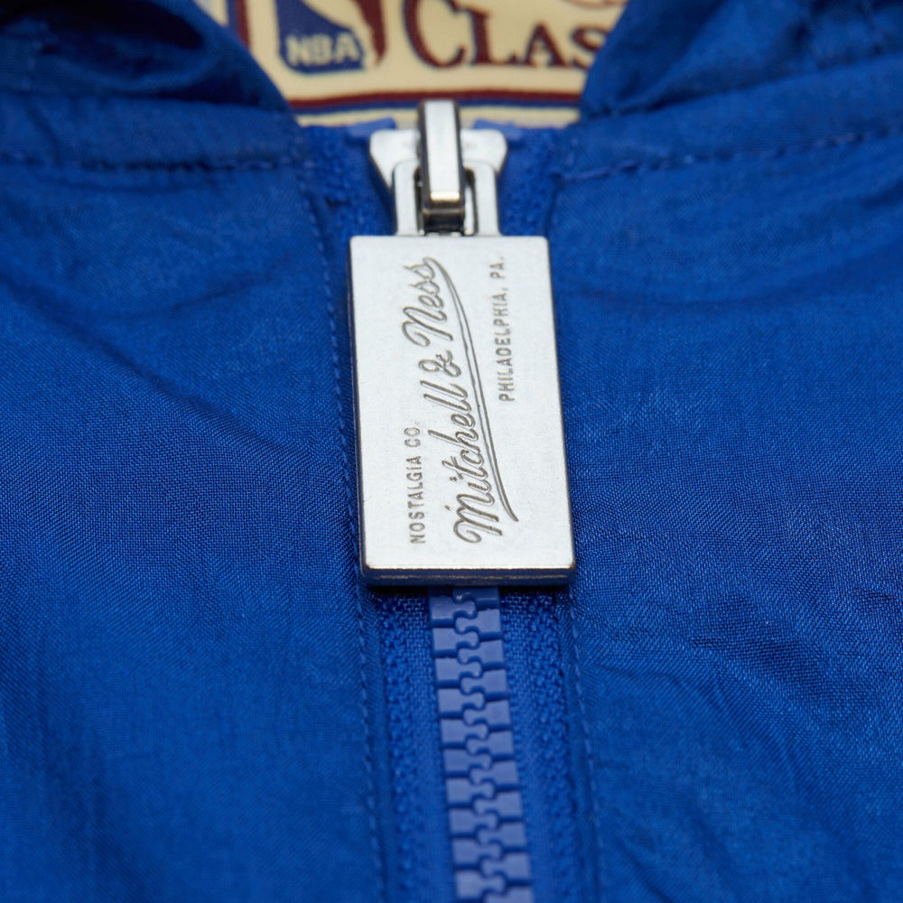 Mitchell & Ness New York Knicks Playmaker Full-Zip Hooded Windbreaker Jacket