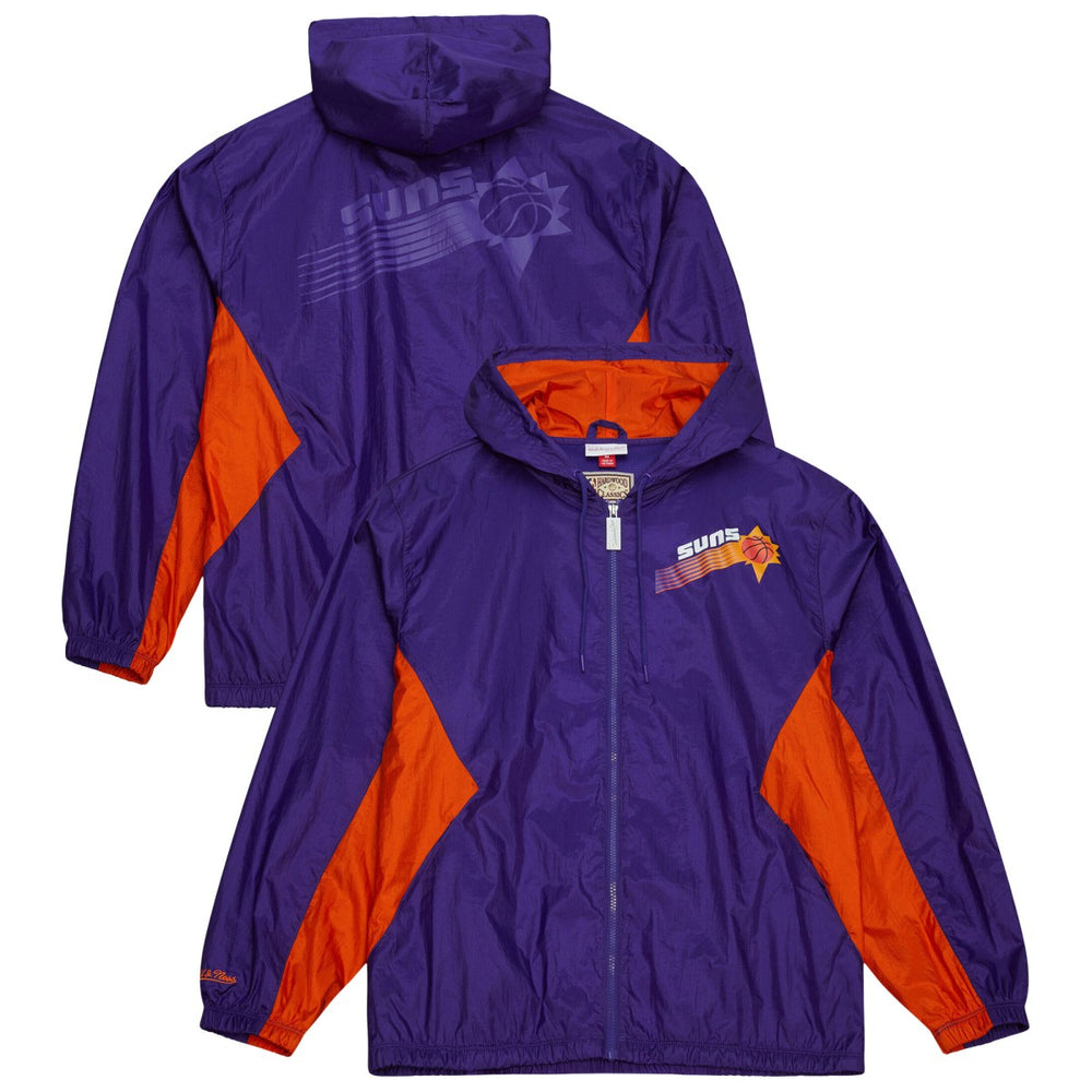 Mitchell & Ness Phoenix Suns Playmaker Full-Zip Hooded Windbreaker Jacket