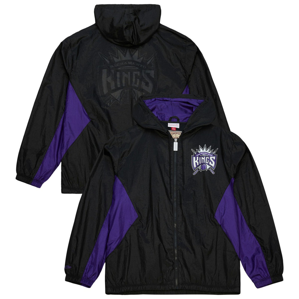 Mitchell & Ness Sacramento Kings Playmaker Full-Zip Hooded Windbreaker Jacket