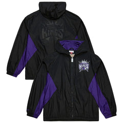 Mitchell & Ness Sacramento Kings Playmaker Full-Zip Hooded Windbreaker Jacket