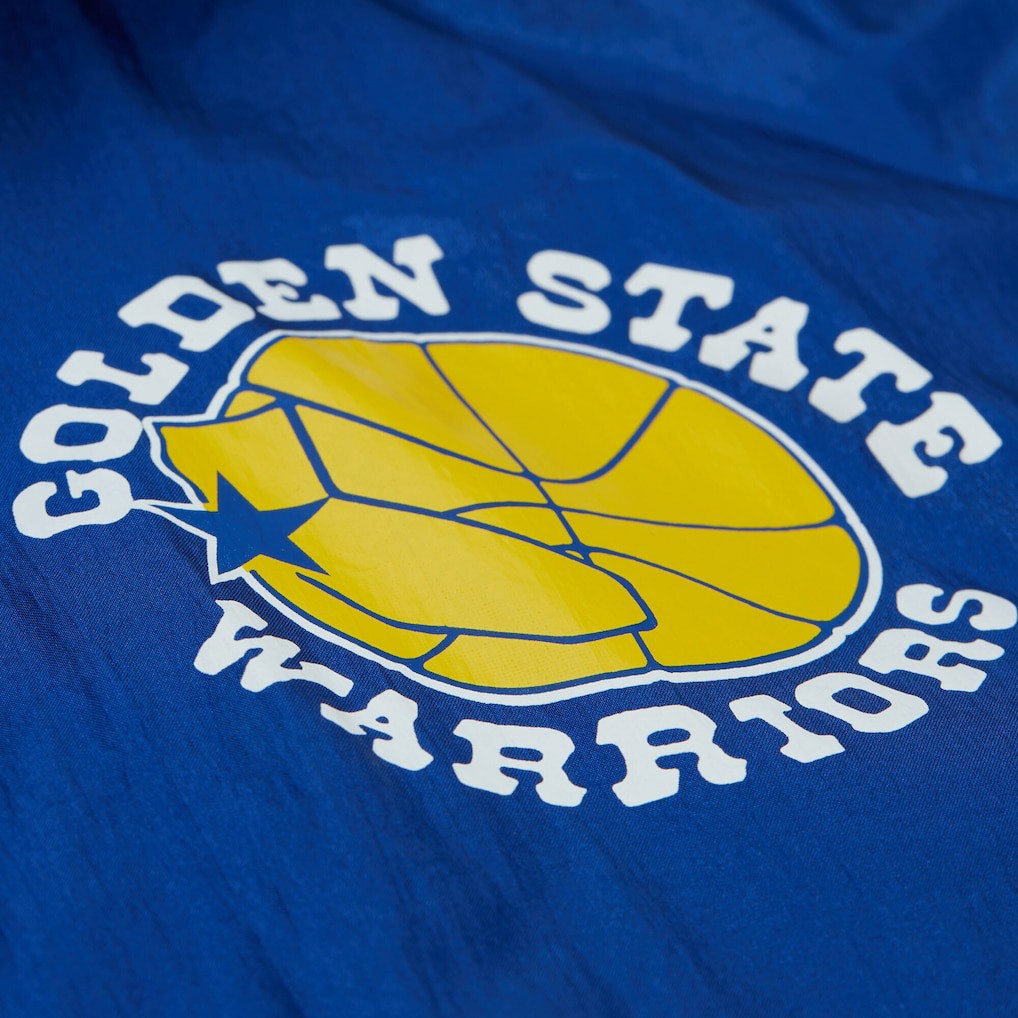 Mitchell & Ness Golden State Warriors Playmaker Full-Zip Hooded Windbreaker Jacket sale