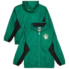 Mitchell & Ness Boston Celtics Playmaker Full-Zip Hooded Windbreaker Jacket