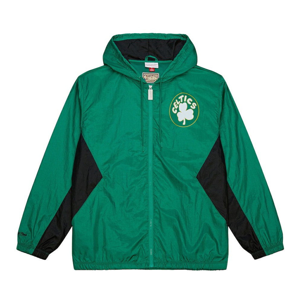 Mitchell & Ness Boston Celtics Playmaker Full-Zip Hooded Windbreaker Jacket