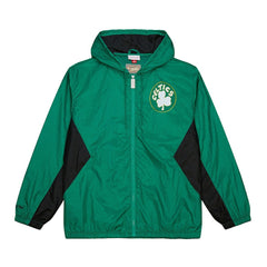 Mitchell & Ness Boston Celtics Playmaker Full-Zip Hooded Windbreaker Jacket