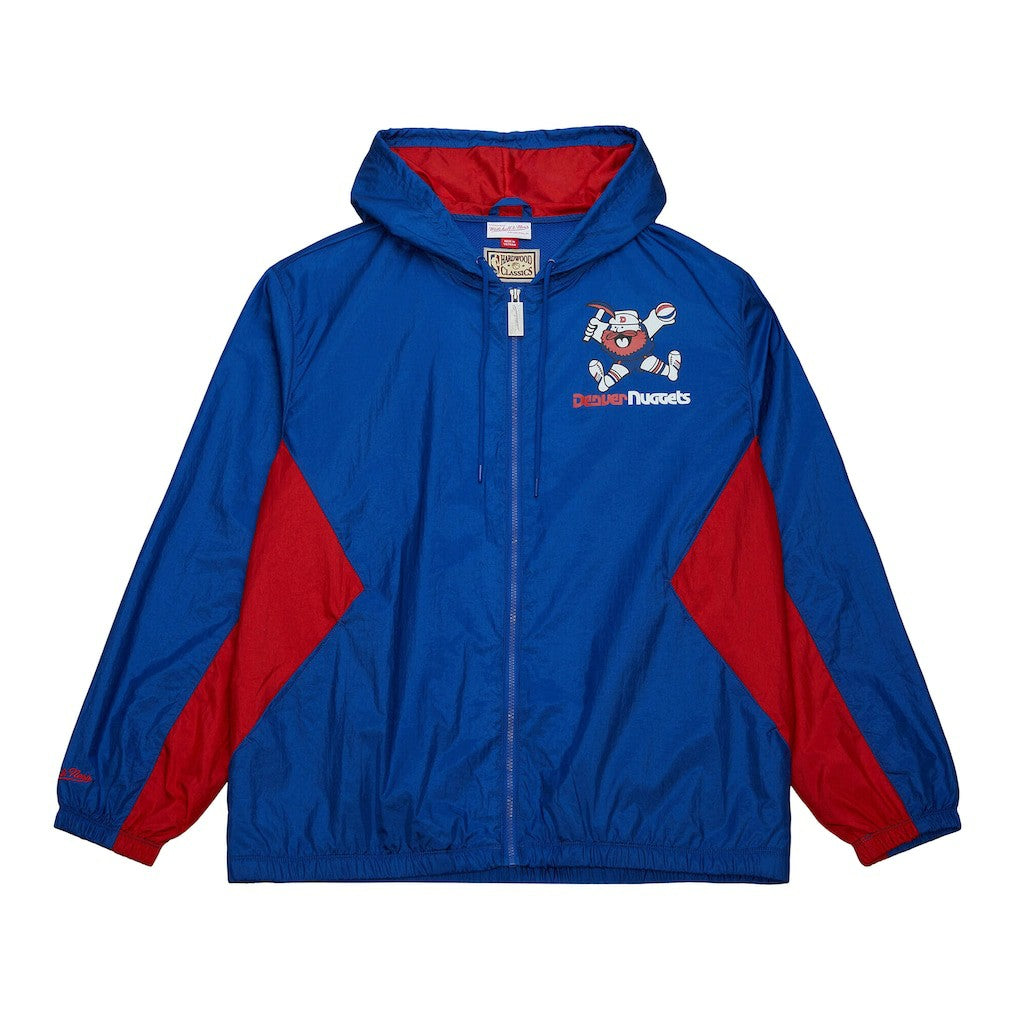 Mitchell & Ness Denver Nuggets Playmaker Full-Zip Hooded Windbreaker Jacket sale