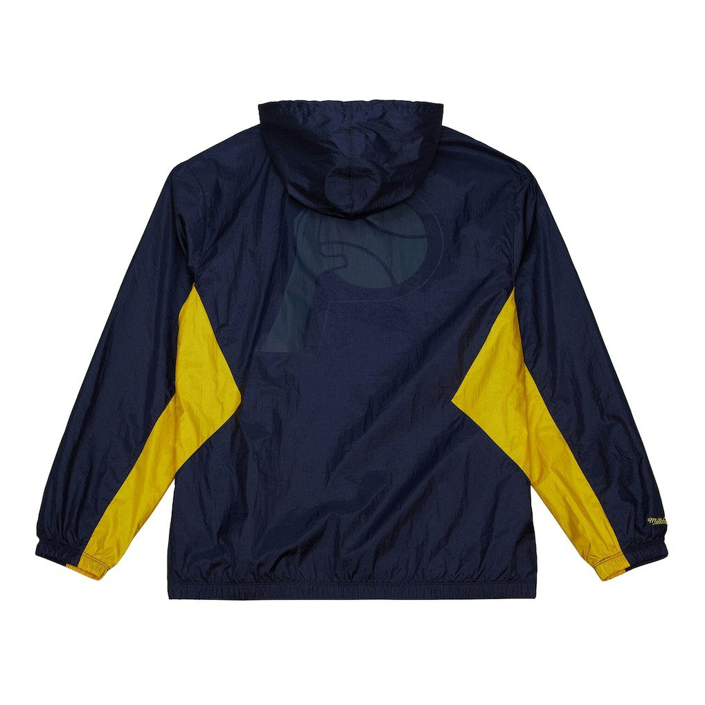 Mitchell & Ness Indiana Pacers Playmaker Full-Zip Hooded Windbreaker Jacket