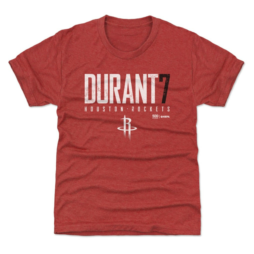 Kevin Durant Houston Rockets 500 Level Youth Elite Name & Number T-Shirt