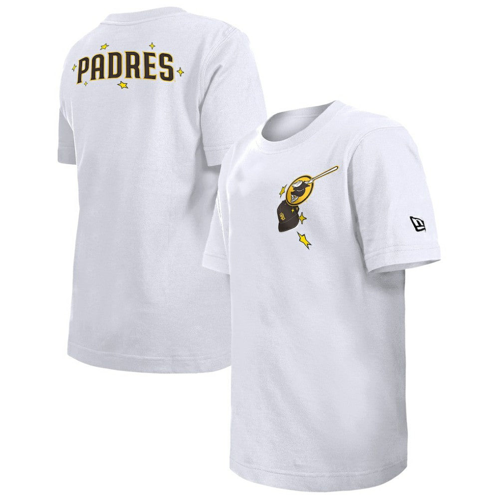 White San Diego Padres New Era Youth Stars & Cap T-Shirt