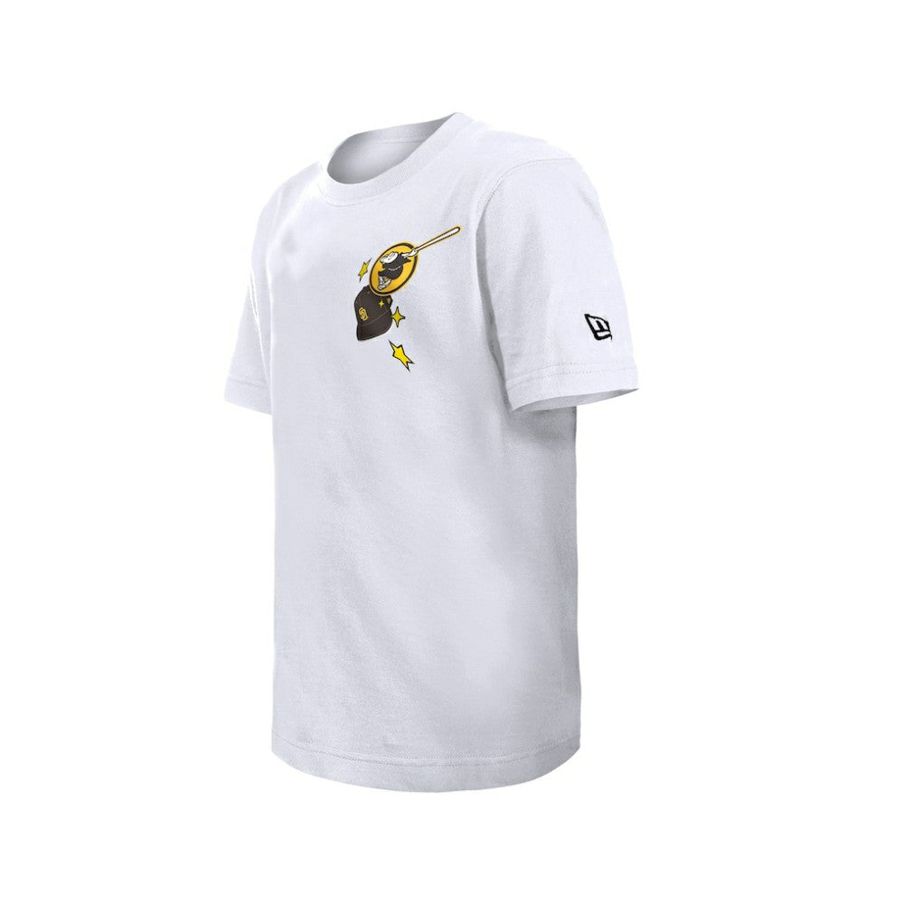 White San Diego Padres New Era Youth Stars & Cap T-Shirt