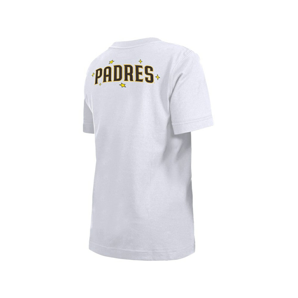 White San Diego Padres New Era Youth Stars & Cap T-Shirt