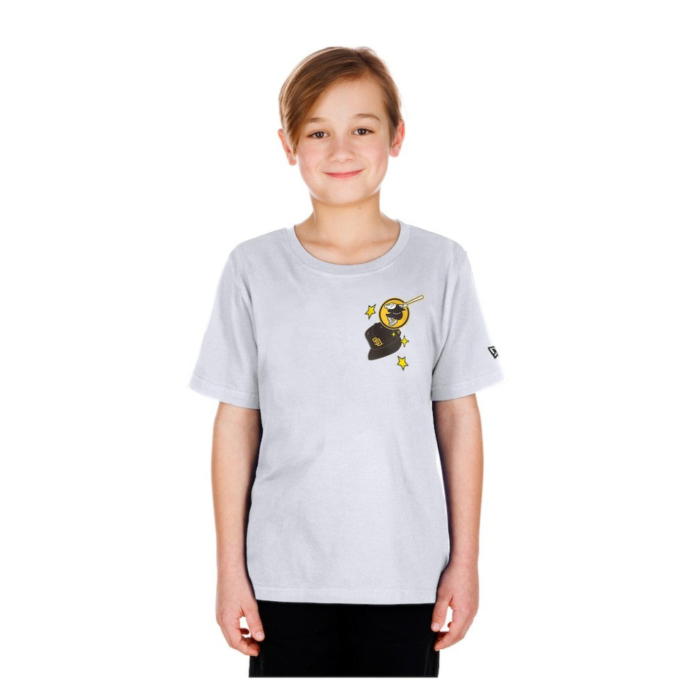 White San Diego Padres New Era Youth Stars & Cap T-Shirt